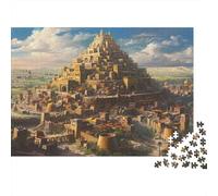 La città di Babele Puzzle 1000Pcs Decorazione Per La Casa. Rilassamento E Intelligence Per Adulti E Bambini Da 14 Anni 70x50cm/1000pcs