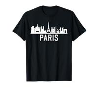 La Città di Parigi Skyline Silhouette Torre Eiffel France Paris Maglietta