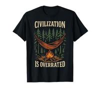 La civiltà è sopravvalutata Prepper Survival Bushcrafting Maglietta