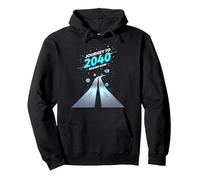 La Classe del 2040 Grow with Me Il Viaggio Inizia Ora Felpa con Cappuccio, Unisex per Adulti, Nero, S