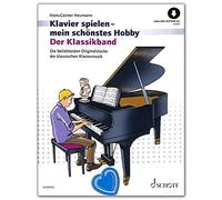 La classica banda - Pianoforte il mio più bello hobby - pezzi originali della musica classica per pianoforte - spartito con clip colorata a forma di cuore.