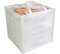 la clessidra 50 Pezzi Shopper in Formato Cartone da Pizza Ideale per Pizzerie Dimensione 36 X 37 X 36 CM in TNT 80 g/m2 Colore Bianco