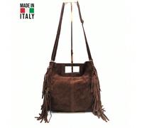 La Clutch con Nappine Può Essere Indossata a Tracolla - MADE IN ITALY TOSCANA Colorato,Colore unico,Motivo strutturatoVera pelle