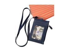La coda della carta di credito 3pc Custodie for carte d'identità in pelle Cordino for collo Moneta Chiave Porta carte di credito Portafoglio Studente Borse for carte Bus Borse Badge Copertine Semplice