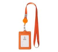 La coda della carta di credito 4 custodie for PC Porta badge in pelle PU Cordino retrattile Porta carte d'identità Etichetta for nome Maniche for ufficio scolastico portatili Semplice (Color : Yellow
