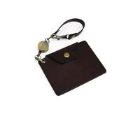 La coda della carta di credito Coperture for badge identificativi da lavoro d'ufficio Porta carte d'identità in vera pelle Portafoglio con cordino retrattile Etichetta for borsa for studenti Semplice