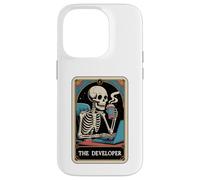 La codifica dell'ingegnere del software del programmatore della carta dei tarocchi dello sviluppatore Custodia per iPhone 14 Pro