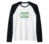 La codifica è Il Mio Cardio - Progettazione Divertente del Programmatore Maglia con Maniche Raglan