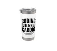 La codifica è il mio umorismo g ivertente programmatore cardio Bicchiere termico in acciaio inox doppia parete