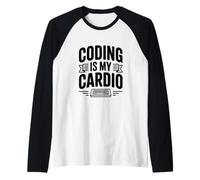 La codifica è Il Mio Umorismo G ivertente Programmatore Cardio Maglia con Maniche Raglan