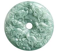 La Collana a Ciondolo di Giada di Giada di Giada di Jadeite Nine Dragon Simboleggia la Pace e la tranquillità ed è Un Dono indispensabile per L'Anno del Drago