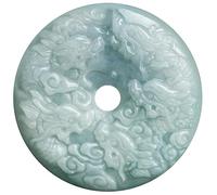 La Collana a Ciondolo di Giada di Giada di Giada di Jadeite Nine Dragon Simboleggia la Pace e la tranquillità ed è Un Dono indispensabile per L'Anno del Drago