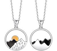 La collana Sunrise/Sun set è un regalo di vacanza perfetto per le ragazze che tu e la tua amata, regali per le ragazze Coppia compleanno di San ValentinoDesign professionale