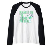 La Colpa sul Pacchetto di Bevande Crociera retrò Glitch Maglia con Maniche Raglan