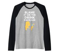 La colpa sul pacchetto di bevande Cruise Umorismo ubriaco Inebriated Maglia con Maniche Raglan