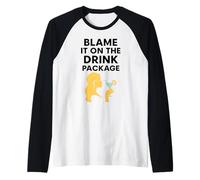 La colpa sul pacchetto di bevande Cruise Umorismo ubriaco Inebriated Maglia con Maniche Raglan