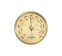 La combinazione di barometro e orologio in metallo per uso domestico misura la pressione dell'aria e il tempo offre una previsione funzionale del tempo in un elegante telaio (90 mm)