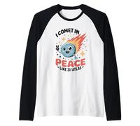 La cometa in Pace UFO Science Pun Interstellar Space 3I/Atlas Maglia con Maniche Raglan
