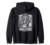 La Commedia Moliere Taglia la Profonda satira del teatro Francese Felpa con Cappuccio