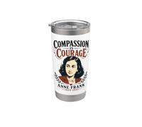 La compassione è coraggio Anne Frank 1929-1945 Bicchiere termico in acciaio inox doppia parete