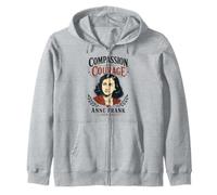 La compassione è Coraggio Anne Frank 1929-1945 Felpa con Cappuccio