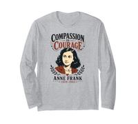 La compassione è Coraggio Anne Frank 1929-1945 Maglia a Manica