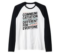 La Comunicazione Sembra diversa logopedia Autismo Maglia con Maniche Raglan