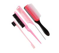 La confezione combinata di spazzole per capelli include 4 pennelli essenziali per lo styling dei capelli per uso domestico e da viaggio, strumenti professionali per lo styling dei capelli