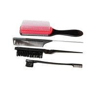 La confezione combinata di spazzole per capelli include 4 pennelli essenziali per lo styling dei capelli per uso domestico e da viaggio, strumenti professionali per lo styling dei capelli