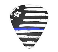 La confezione da 12 plettri per chitarra premium include calibri sottili, medi e pesanti (modello bandiera della linea blu americana)