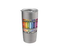 La conoscenza non ha etichette Rainbow Books Education Pride Bicchiere termico in acciaio inox doppia parete