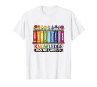 La Conoscenza Non ha Etichette Rainbow Books Education Pride Maglietta