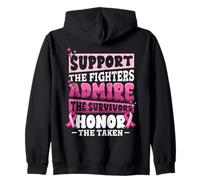 La consapevolezza del Cancro al Seno sostiene Le Combattenti Felpa con Cappuccio