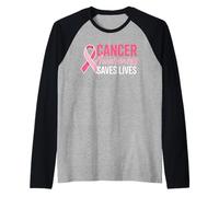 La consapevolezza del Cancro Salva Vite Supporto Nastro Rosa Maglia con Maniche Raglan