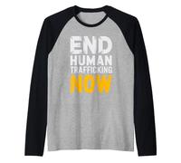 La consapevolezza della Tratta di Esseri Umani Ferma Lo sfruttamento Maglia con Maniche Raglan