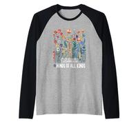 La consapevolezza dell'autismo celebra Le menti di Tutti i Tipi Wildflower Maglia con Maniche Raglan