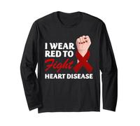 La consapevolezza delle malattie cardiache Indossa Il Supporto Cardiaco delle Donne Rosse Maglia a Manica
