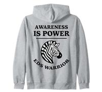 La consapevolezza è potere EDS Warrior Zebra Design Ehlers-Danlos Felpa con Cappuccio