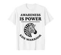 La consapevolezza è potere EDS Warrior Zebra Design Ehlers-Danlos Maglietta