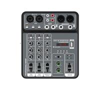 La console di miscelazione leggera del miscelatore 4CH di USB a 4 vie con l'uscita incorporata della cuffia sostiene il miscelatore del metallo in tempo reale