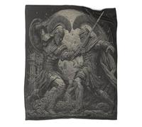 La Coperta Legionario romano, schizzo in stile tatuaggio in bianco e nero E Il Copridivano Letto Sono Morbidi E Confortevoli Al Tatto,adatti Per Riscaldare Tutta La Famiglia 70x80inch(180x200cm)