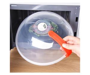 La copertura antispruzzo for microonde di terza generazione, copertura antispruzzo trasparente addensata con manico, copertura for alimenti senza BPA