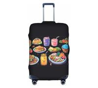 La copertura decorativa dei bagagli di viaggio della stampa dell'alimento sano ha nascosto le valigie anti graffio antipolvere, Bianco, X-Large