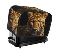 La copertura per tostapane leopardata dagli occhi profondi, adatta per un design a fessura larga, con borsa laterale, facile da pulire, antipolvere, adatta per la cucina.