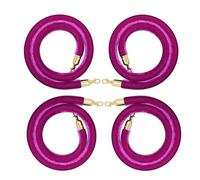 la corda di velluto, Barriere in corda di velluto, confezione da 4, multicolori, dimensioni multiple for il controllo della folla con montanti(Purple,1.5m/5ft)