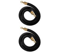la corda di velluto, Corda di controllo della folla in velluto 2 pezzi multicolore 2-7 piedi(Black,4.9ft/150cm)