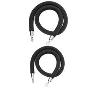la corda di velluto, Corda for montanti retrattile da 2 pezzi con ganci in argento multicolore 1-2M(Black,1.5M)
