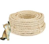 La Cordeline Corda Sisal naturale, 8 mm x 20 m, per albero dei gatti, riparazione e sostituzione tiragraffi, decorazione fai da te