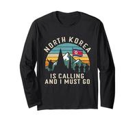 La Corea del Nord Sta chiamando e Devo Andare Divertente satira Umorismo Oscuro Maglia a Manica