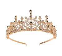 La Corona Tempestata Di Strass Una Splendida Signora: Le Spose Arabe Indossano Ornamenti For Capelli Facile Da Indossare(GOLD MIX)